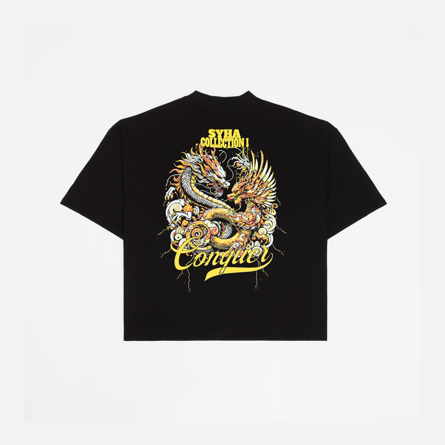 Conquer Tee - Black (Oversized Boxy & Cropped Fit)