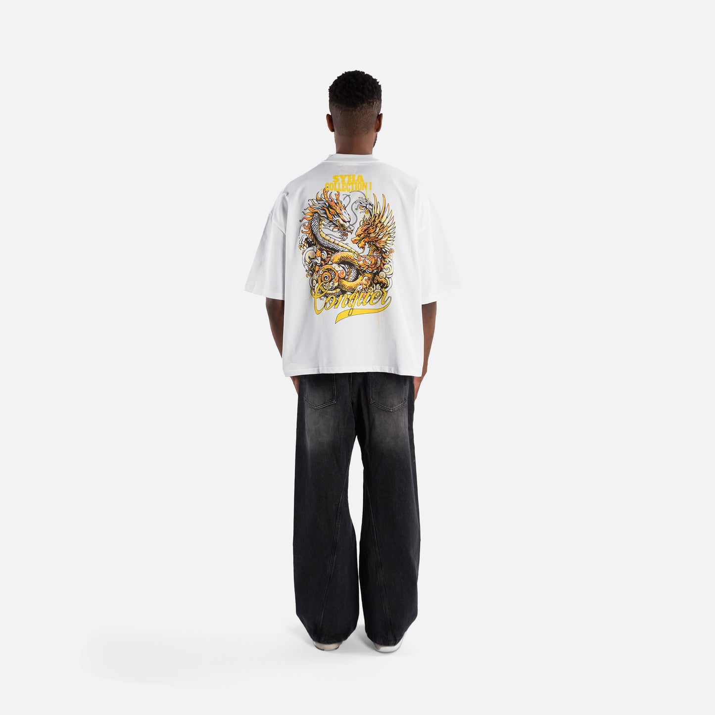 Conquer Tee - White (Oversized Boxy & Cropped Fit)