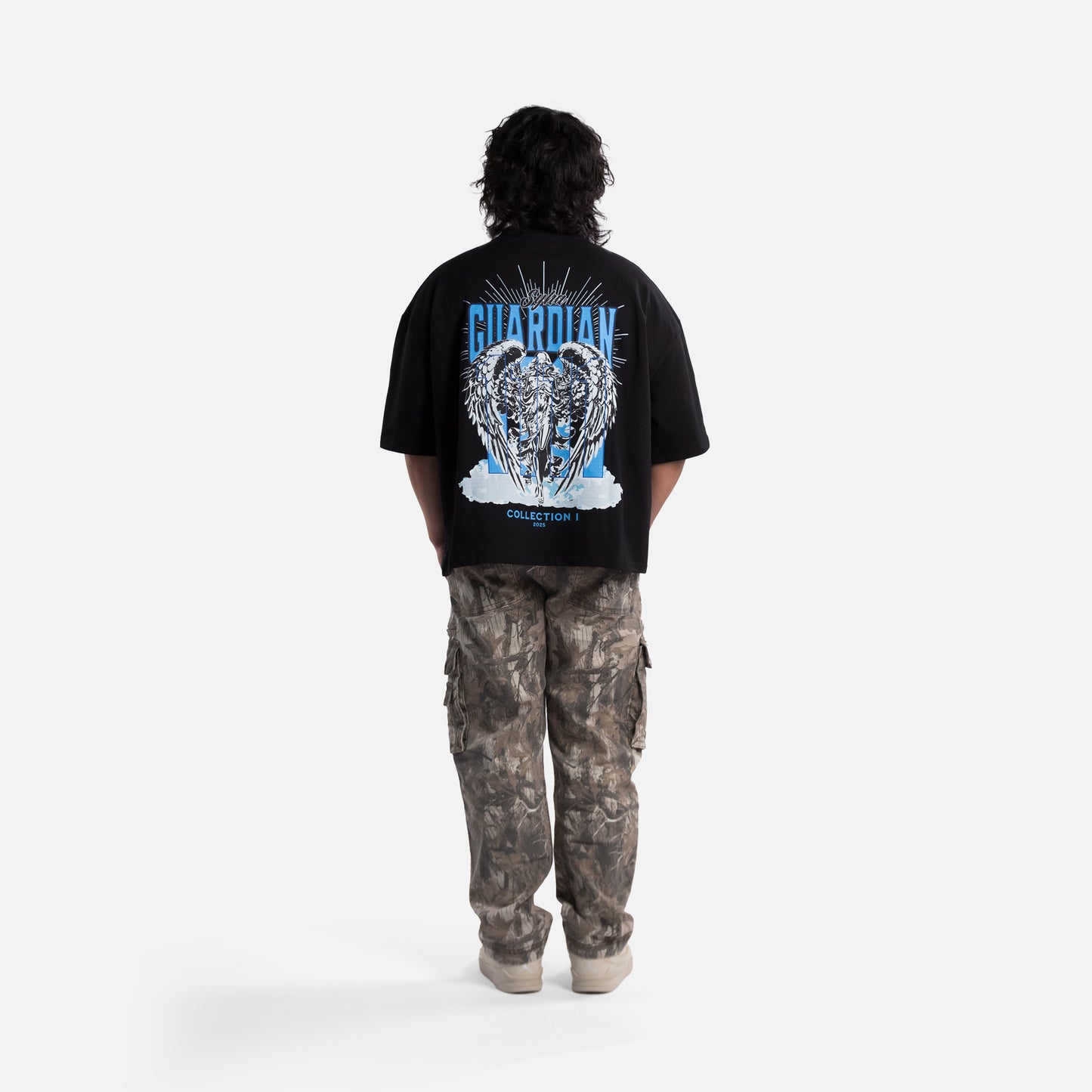 Guardian Tee - Black (Oversized Boxy & Cropped Fit)