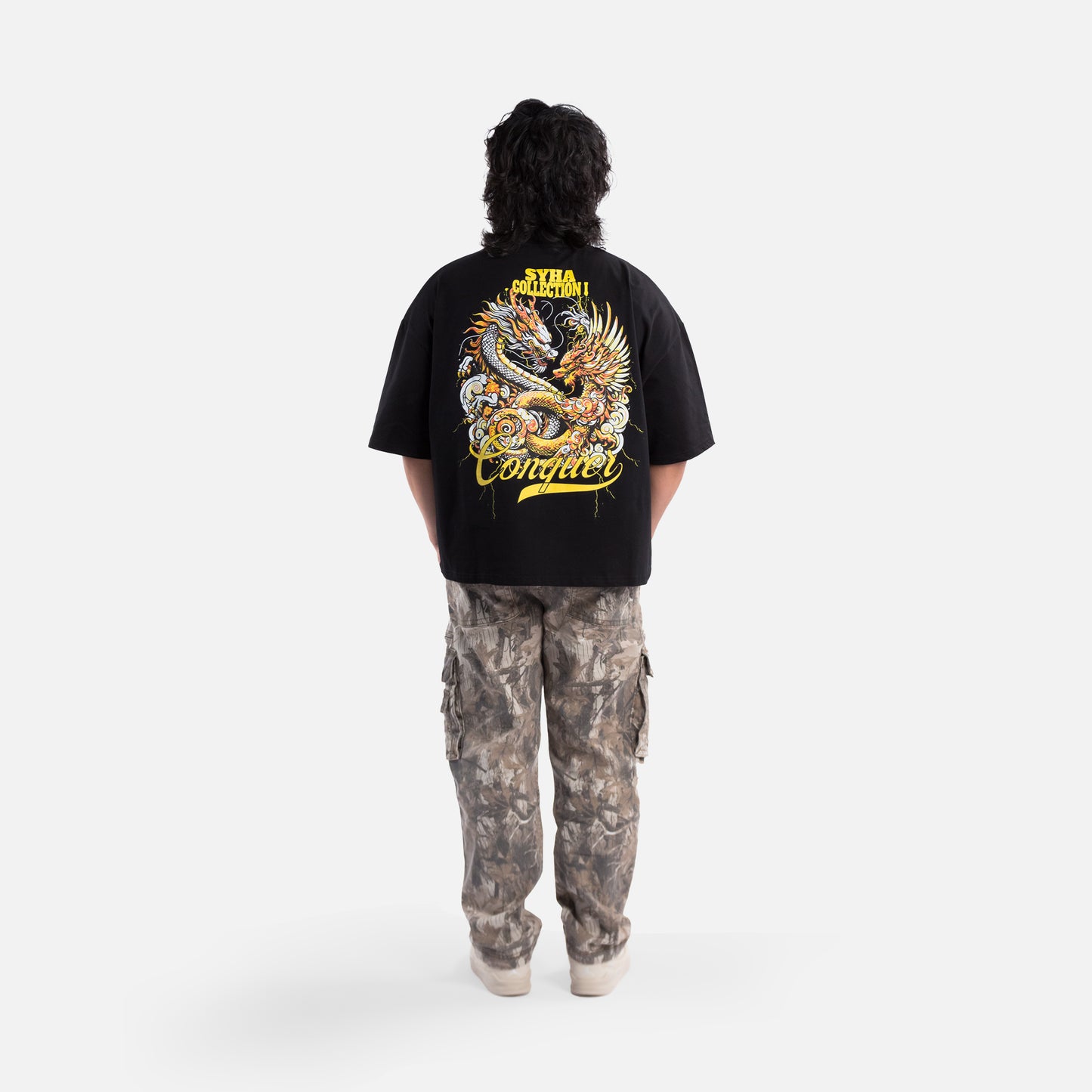 Conquer Tee - Black (Oversized Boxy & Cropped Fit)