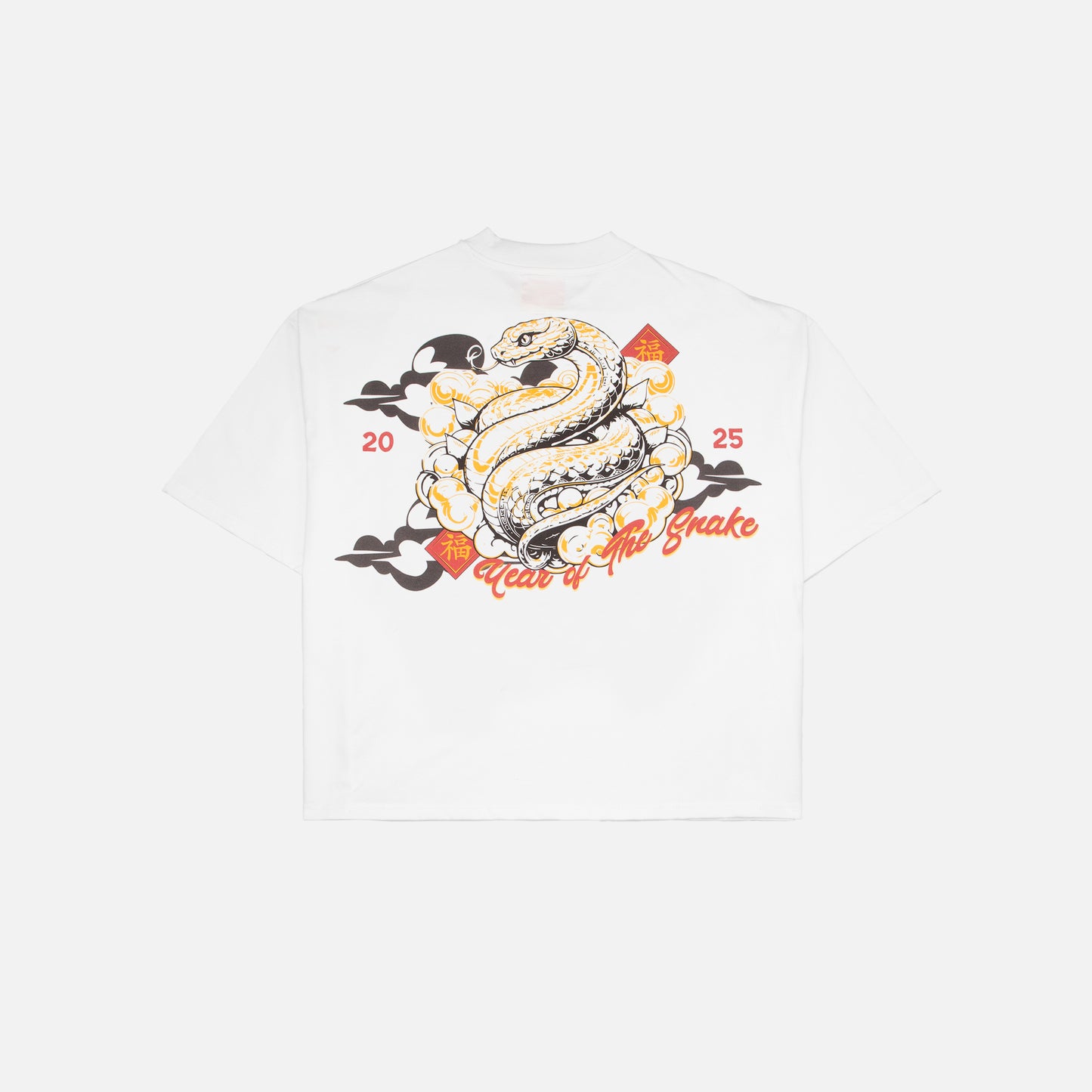 Year Of The Snake Tee - White (Oversized Boxy & Cropped Fit)