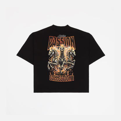 Passion Tee - Black (Oversized Boxy & Cropped Fit)