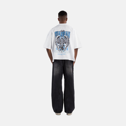 Guardian Tee - White (Oversized Boxy & Cropped Fit)