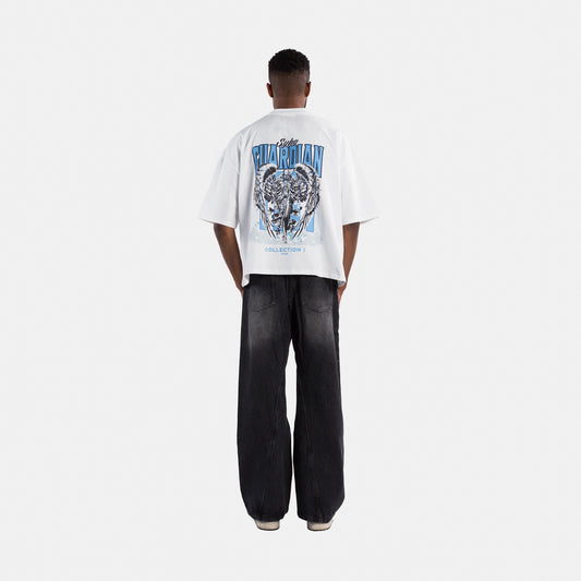 Guardian Tee - White (Oversized Boxy & Cropped Fit)