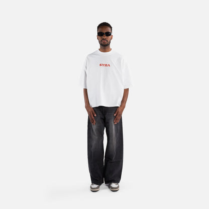 Year Of The Snake Tee - White (Oversized Boxy & Cropped Fit)