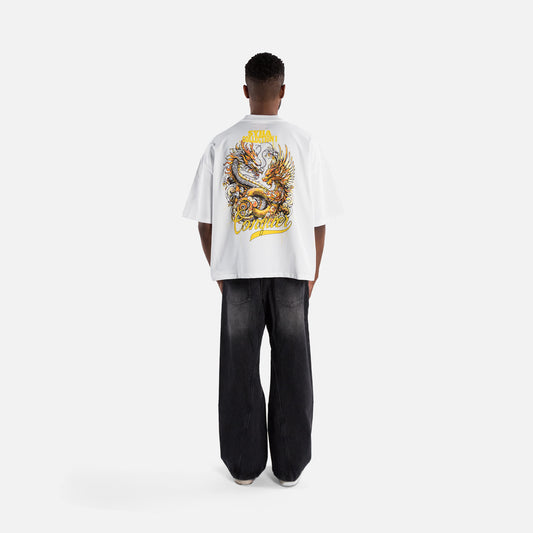 Conquer Tee - White (Oversized Boxy & Cropped Fit)