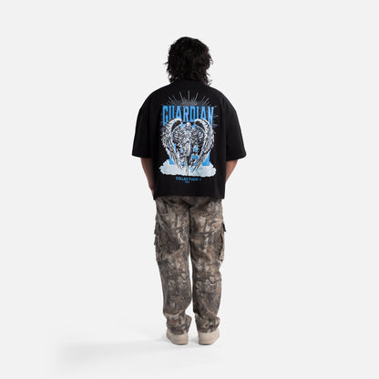 Guardian Tee - Black (Oversized Boxy & Cropped Fit)