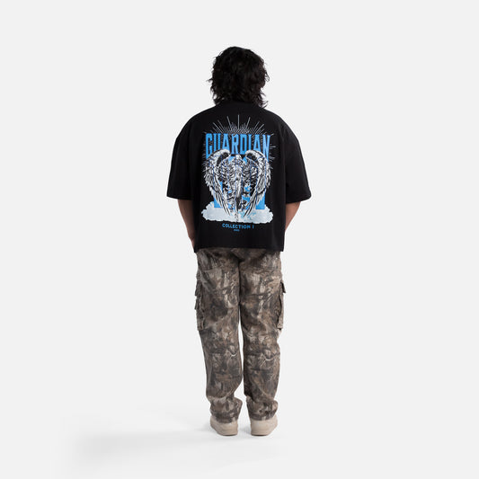 Guardian Tee - Black (Oversized Boxy & Cropped Fit)