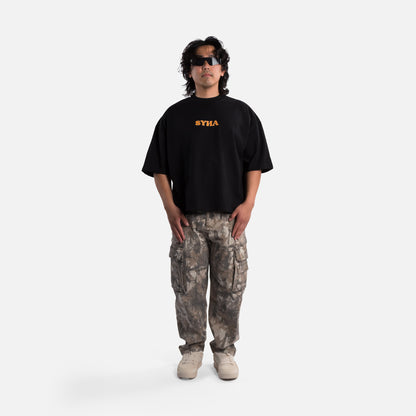 Passion Tee - Black (Oversized Boxy & Cropped Fit)