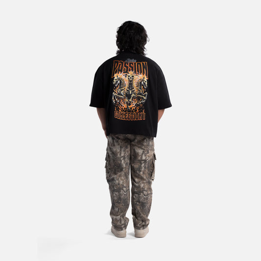Passion Tee - Black (Oversized Boxy & Cropped Fit)