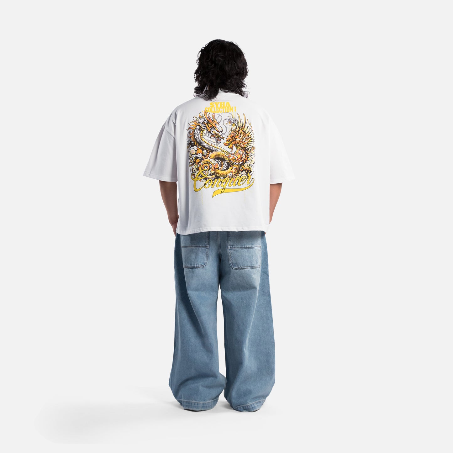Conquer Tee - White (Oversized Boxy & Cropped Fit)
