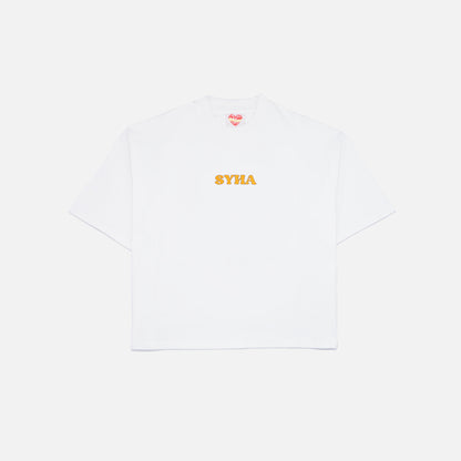 Passion Tee - White (Oversized Boxy & Cropped Fit)