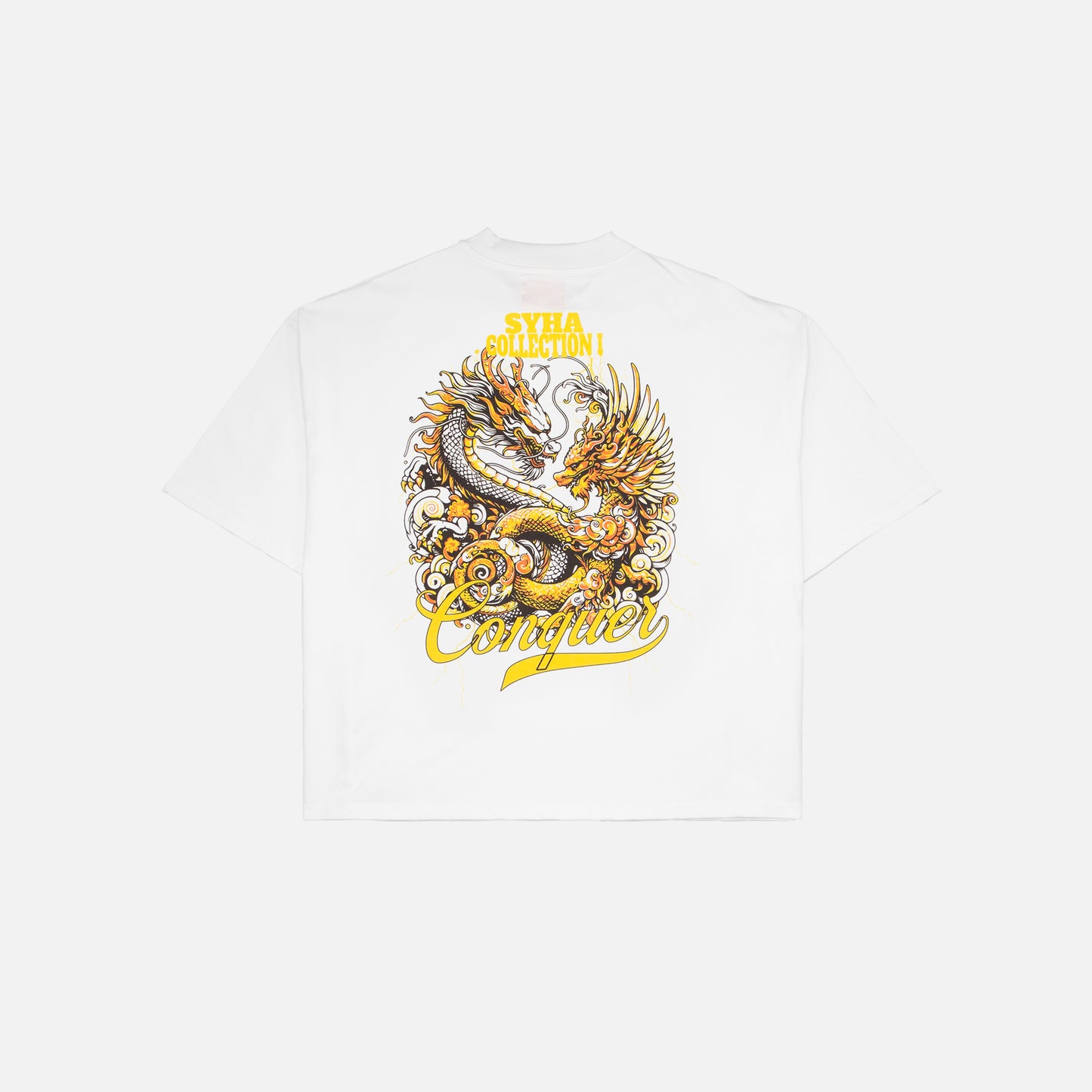 Conquer Tee - White (Oversized Boxy & Cropped Fit)